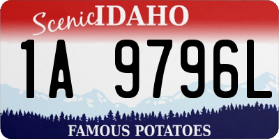 ID license plate 1A9796L