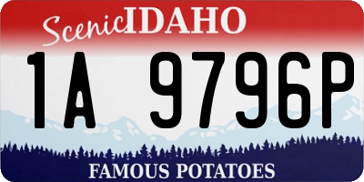 ID license plate 1A9796P