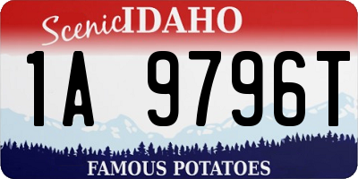 ID license plate 1A9796T