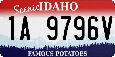 ID license plate 1A9796V