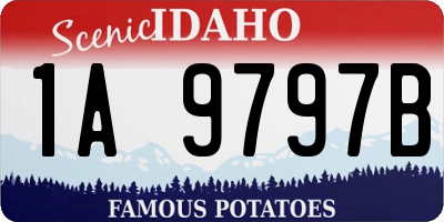 ID license plate 1A9797B