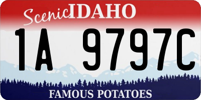 ID license plate 1A9797C