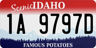 ID license plate 1A9797D