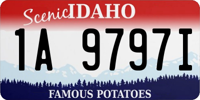 ID license plate 1A9797I
