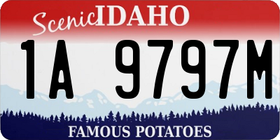 ID license plate 1A9797M