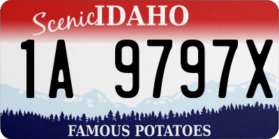ID license plate 1A9797X