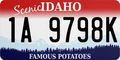 ID license plate 1A9798K