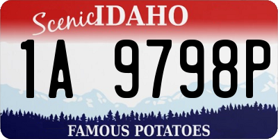 ID license plate 1A9798P