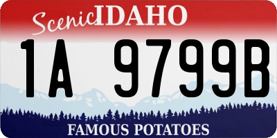 ID license plate 1A9799B