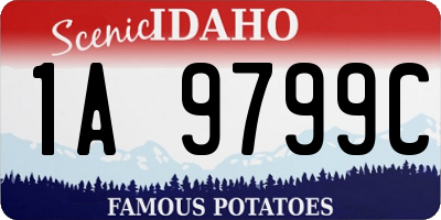 ID license plate 1A9799C
