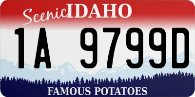 ID license plate 1A9799D