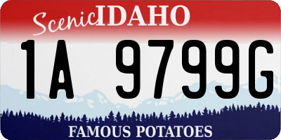 ID license plate 1A9799G