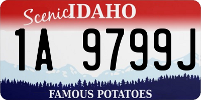 ID license plate 1A9799J