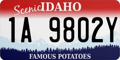 ID license plate 1A9802Y