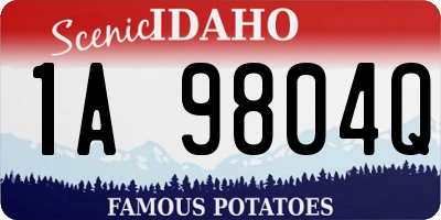 ID license plate 1A9804Q