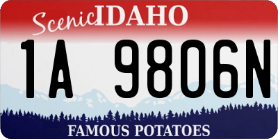 ID license plate 1A9806N