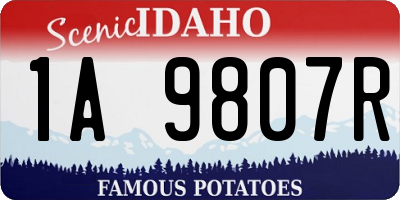 ID license plate 1A9807R