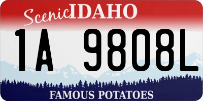 ID license plate 1A9808L