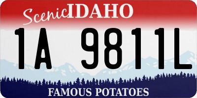 ID license plate 1A9811L