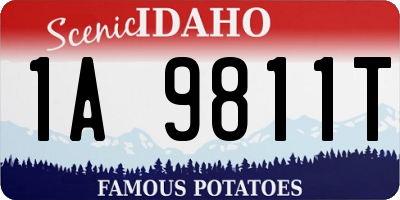 ID license plate 1A9811T