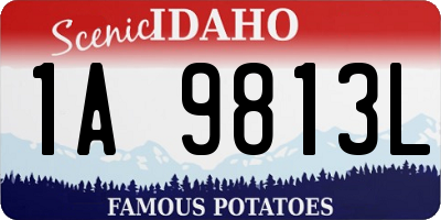 ID license plate 1A9813L