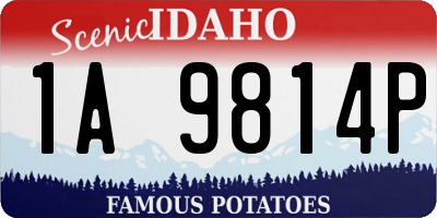 ID license plate 1A9814P