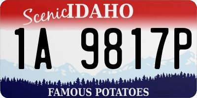ID license plate 1A9817P