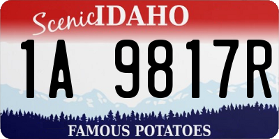 ID license plate 1A9817R