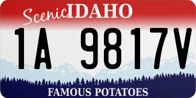 ID license plate 1A9817V