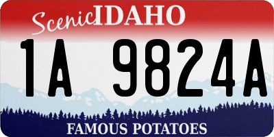 ID license plate 1A9824A