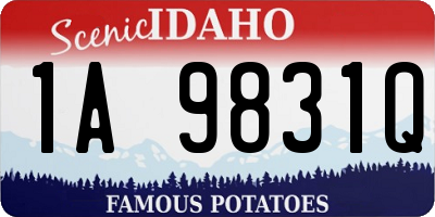ID license plate 1A9831Q