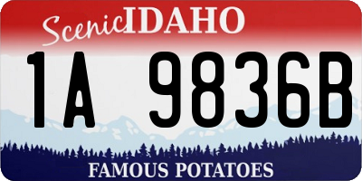 ID license plate 1A9836B