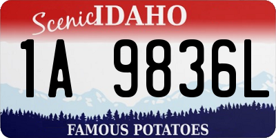 ID license plate 1A9836L