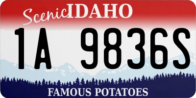 ID license plate 1A9836S