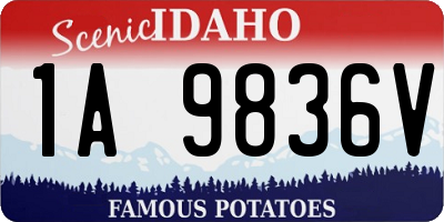 ID license plate 1A9836V