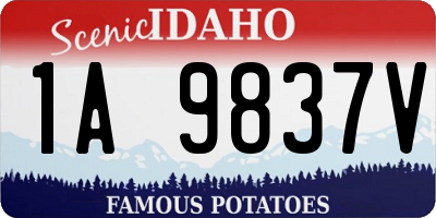 ID license plate 1A9837V