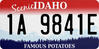 ID license plate 1A9841E