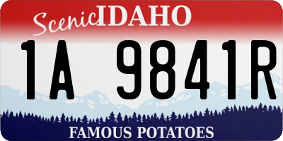 ID license plate 1A9841R