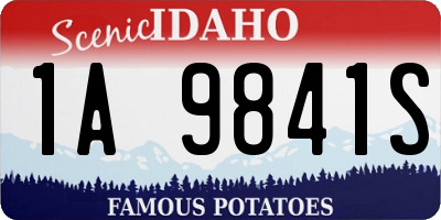 ID license plate 1A9841S