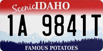 ID license plate 1A9841T