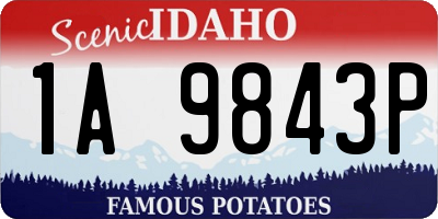 ID license plate 1A9843P