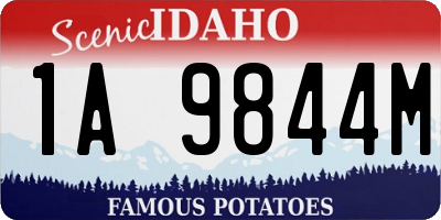 ID license plate 1A9844M