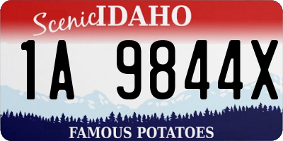 ID license plate 1A9844X