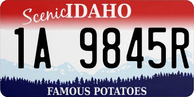 ID license plate 1A9845R