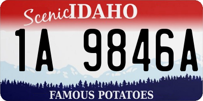 ID license plate 1A9846A