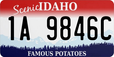 ID license plate 1A9846C