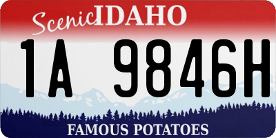ID license plate 1A9846H