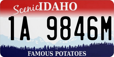 ID license plate 1A9846M