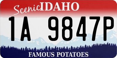 ID license plate 1A9847P