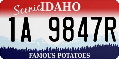 ID license plate 1A9847R